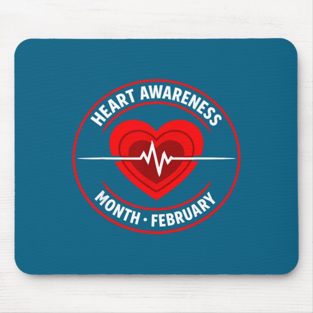 Mousepad Heart Disease Awareness  (Frente)