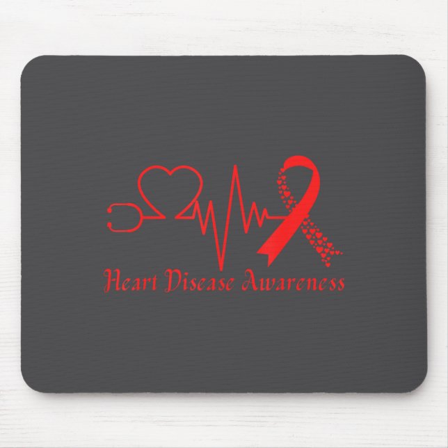 Mousepad Heart Disease Awareness Go Red In February Health  (Frente)