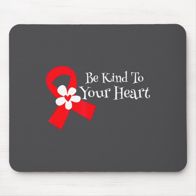 Mousepad Heart Disease Awareness Shirt Heart Health Month  (Frente)