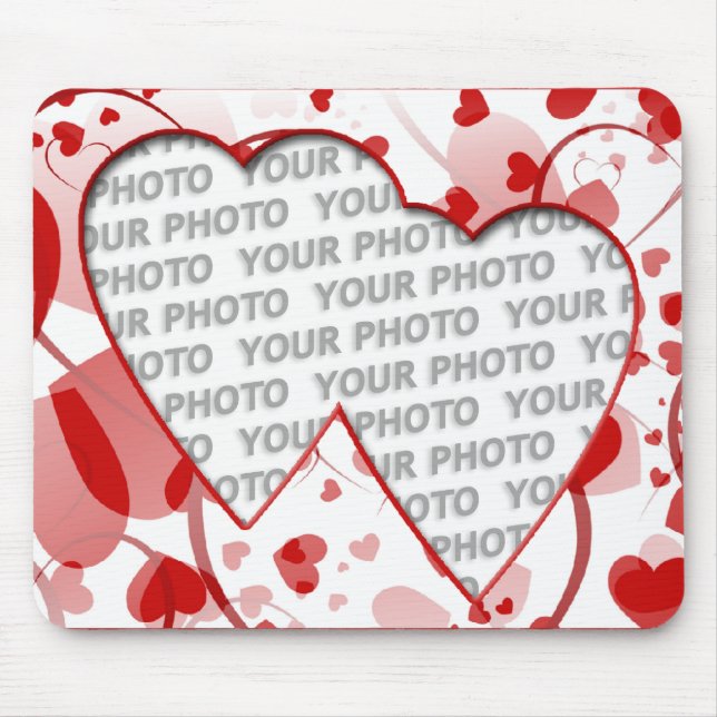 Mousepad Heart Frames 2 + sua foto (Frente)