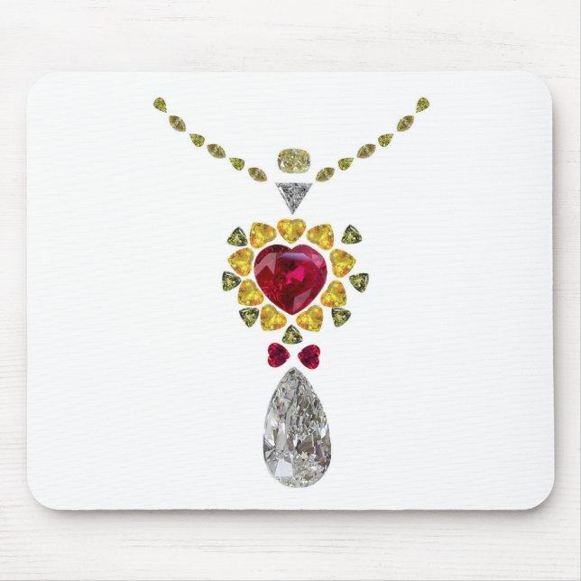 Mousepad Heart Gemstone Art (Frente)