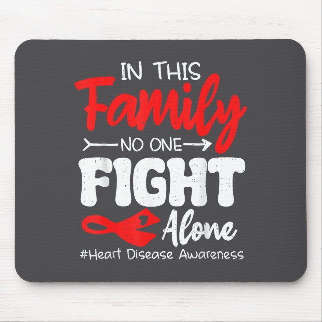 Mousepad Heart Health Heart Disease Awareness Chd Family Su (Frente)