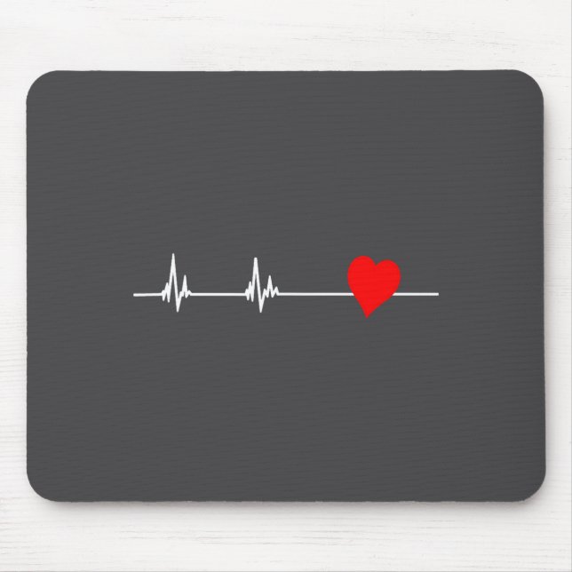Mousepad Heart Health Heart Disease Awareness Heartbeat Wom (Frente)