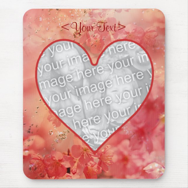 Mousepad Heart Romance Mousepad- Modelo (Frente)