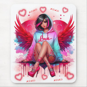 Mousepad Hearts & Wings: Street Angel