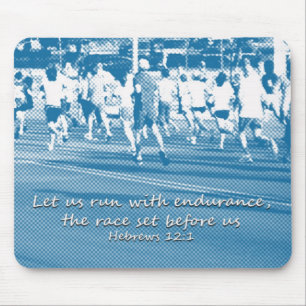 Mousepad Hebraico 12:1 Vamos correr a corrida