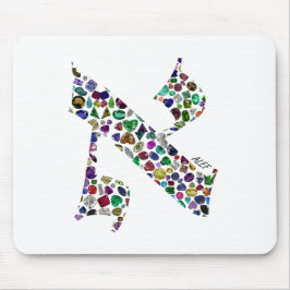 Mousepad Hebraico - Letra ALEF feita com Gemstones