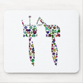 Mousepad Hebraico - Letra 'CHET' feita com Ouros e Gemas