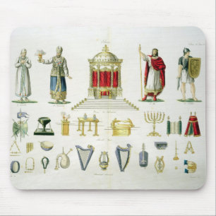 Mousepad Hebraico Levi, padre, rei e soldado com sagrado