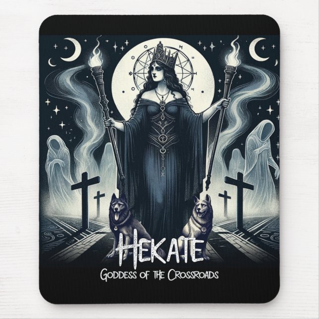 Mousepad Hécate Deusa das Encruzilhadas Espíritos Fantasmas (Frente)