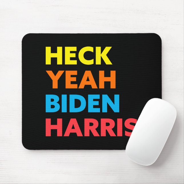 Mousepad Heck Sim, Biden Harris - Cores Personalizadas (Com mouse)