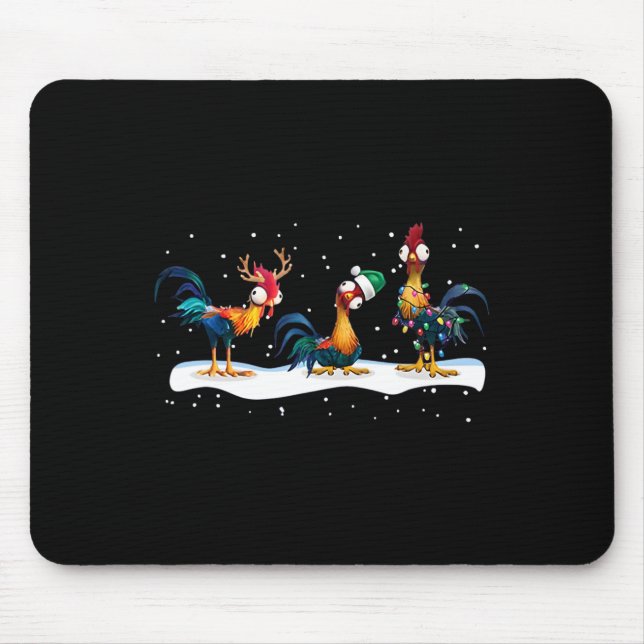 Mousepad Hei Hei Chicken Christmas - Uni (Frente)