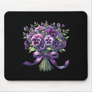 Mousepad Heimerheimer Pansor Floral Púrpura Demência Heimer