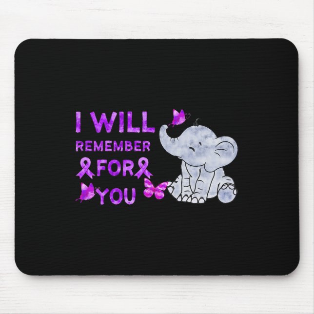 Mousepad Heimerheimer Sensibilizar Elefante Bonito Eu Vou L (Frente)