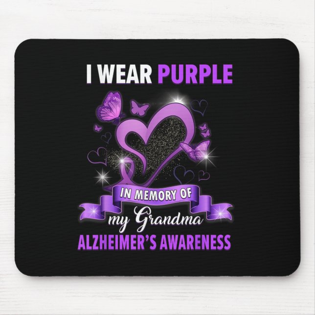 Mousepad Heimers Conscientes Eu Visto Roxo Em Memória Do Me (Frente)
