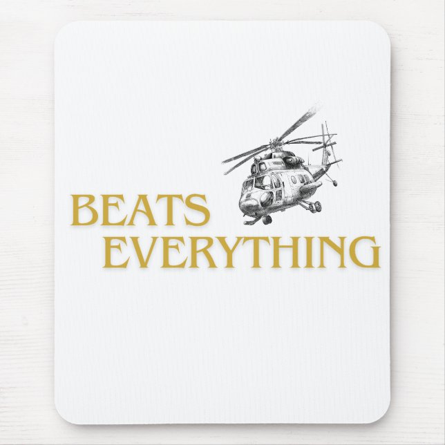 Mousepad Helicóptero bate tudo (Frente)