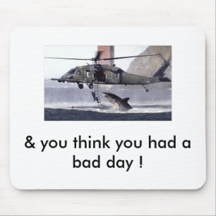 Mousepad Helicóptero de ataques do tubarão