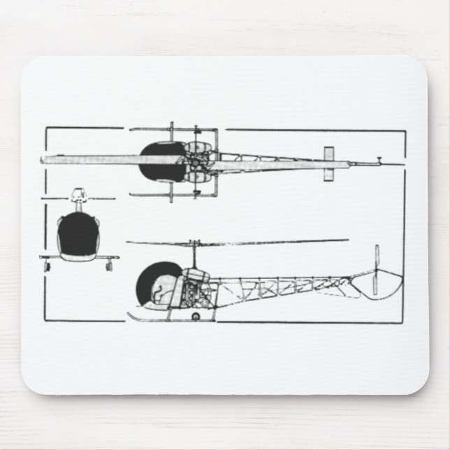 Mousepad Helicóptero de Bell 47 (Frente)