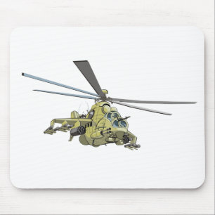 Mousepad Helicóptero de desenho "Hind"