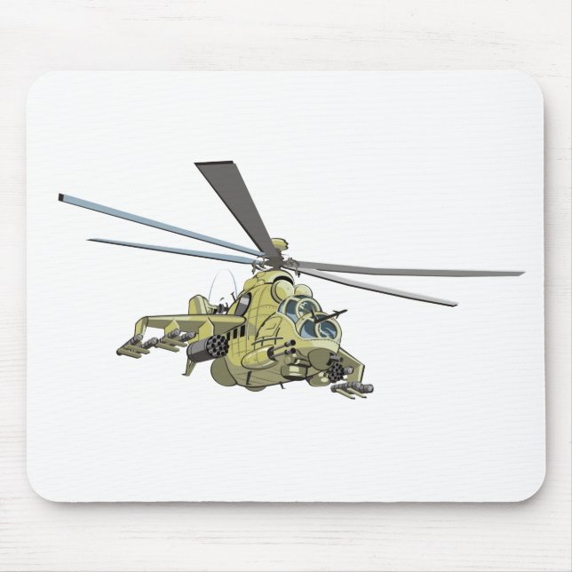 Mousepad Helicóptero de desenho "Hind" (Frente)