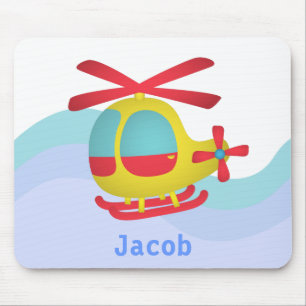 Mousepad Helicóptero Fofo e Colorido para Crianças