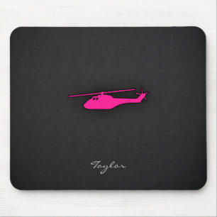 Mousepad Helicóptero Rosa Quente