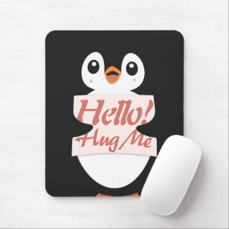 Mousepad Hello! Hug Me - penguin costume personalization