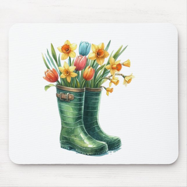 Mousepad-Hello Spring Floral Mouse Pad (Frente)