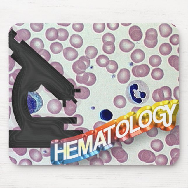 Mousepad HEMATOLOGIA - tecnologia médica - laboratório (Frente)