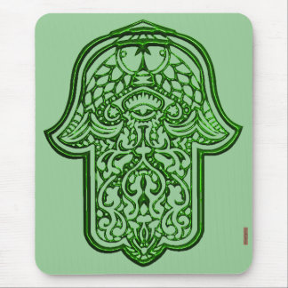 Mousepad Henna Hand of Hamsa (Verde)