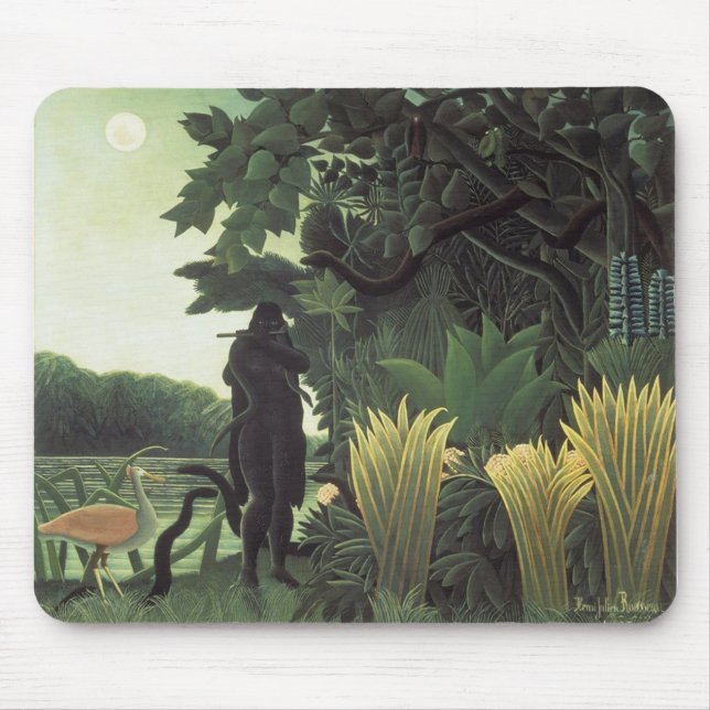 Mousepad Henri Rousseau - encantador de cobra (Frente)