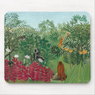 Mousepad Henri Rousseau - Floresta Tropical com Macacos