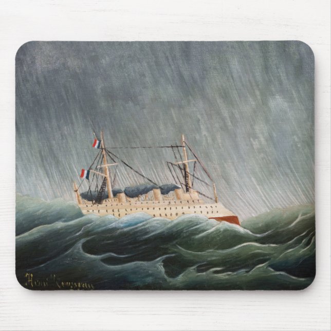 Mousepad Henri Rousseau - O Navio no Tempest (Frente)