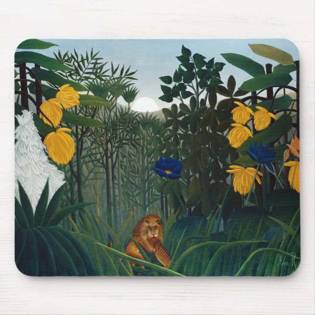 Mousepad Henri Rousseau O Repassado do Leão Ga Botânico (Frente)