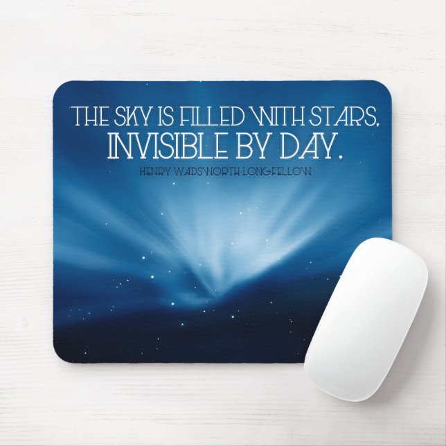 Mousepad Henry Wadsworth Longfellow Cote Inspiracional Céu (Com mouse)