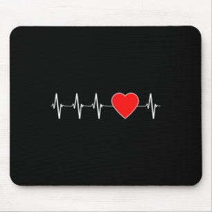 Mousepad Hepatite Cardíaca Ekg Doença do Coração Vermelho S