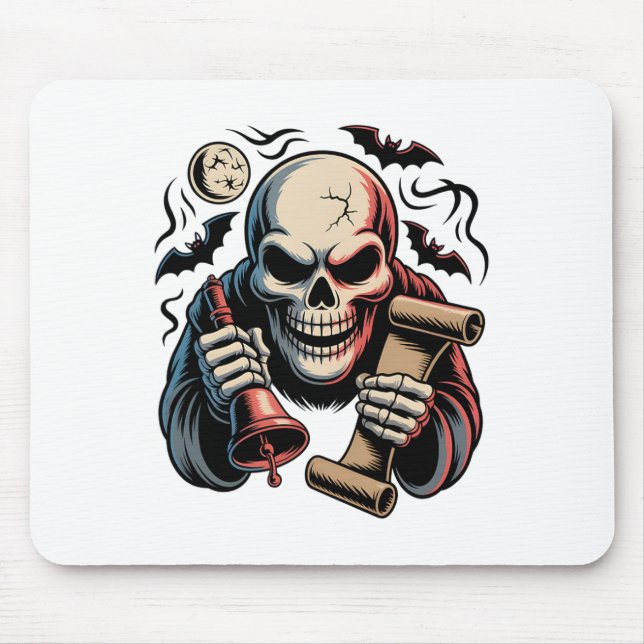 Mousepad Herald Skeleton Haunted Halloween 1 (Frente)