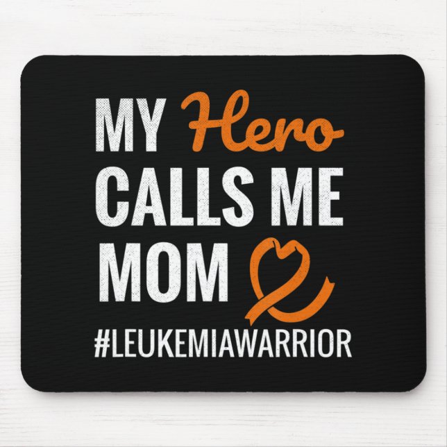 Mousepad Hero Me Chama Mãe Leucemia Guerreira Leucemia Awar (Frente)