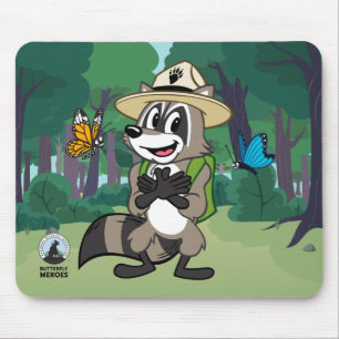 Mousepad Herói da borboleta do rick da guarda florestal