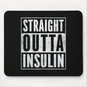 Mousepad Hetero Divertido Fora da Insulina Diabetes Sensibi