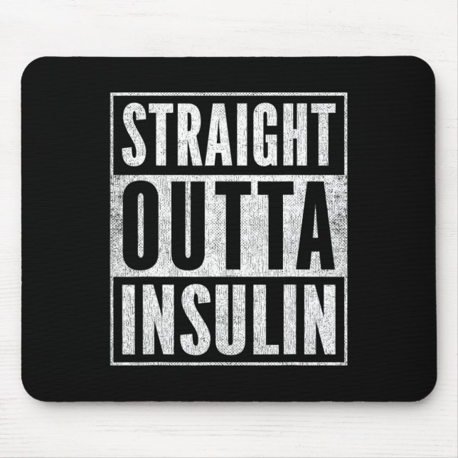 Mousepad Hetero Divertido Fora da Insulina Diabetes Sensibi (Frente)