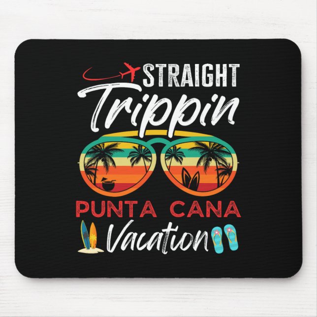 Mousepad Hetero Trippin Punta Cana Casais Vacinação da Famí (Frente)