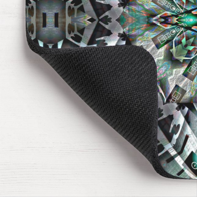 Mousepad Hexágono com faixa de esquerda e grafite digital (Canto)