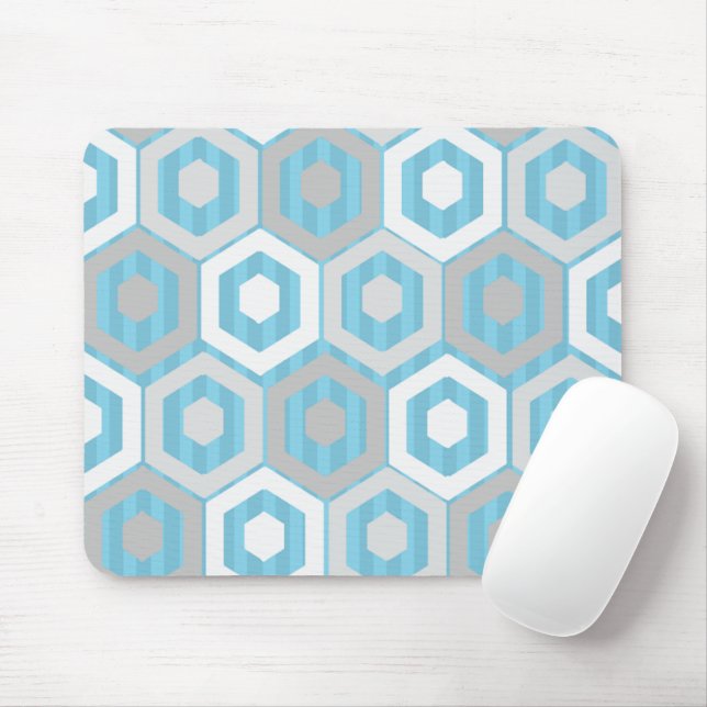 Mousepad Hexágonos e faixas de inverno (Com mouse)