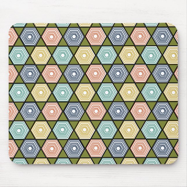 Mousepad Hexágonos e Triângulos (Frente)