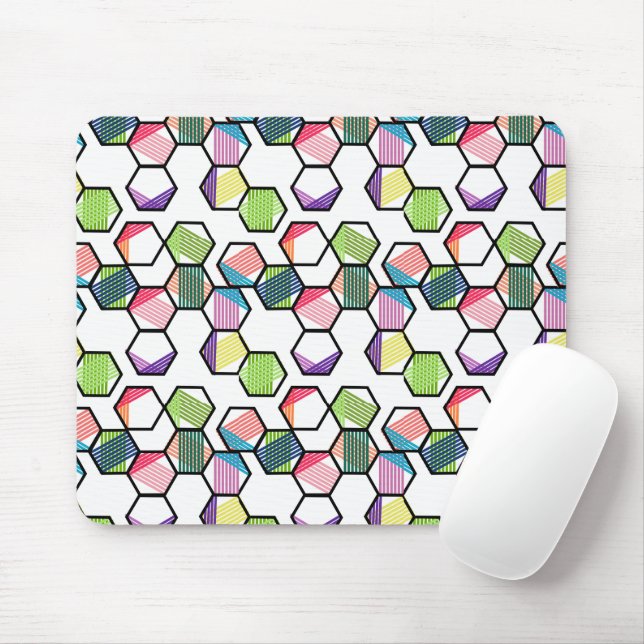 Mousepad Hexágonos roscados (Com mouse)