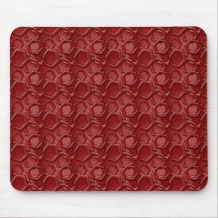 Mousepad Hexágonos vermelhos