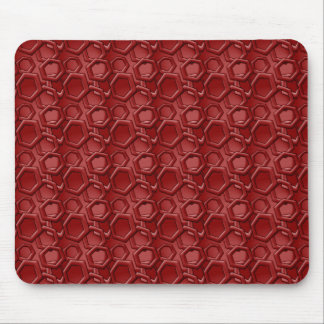 Mousepad Hexágonos Vermelhos