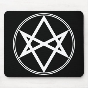 Mousepad Hexagrama Unicursal branco
