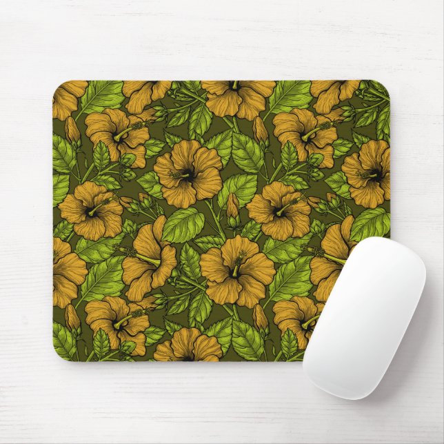 Mousepad Hibisco amarelo (Com mouse)
